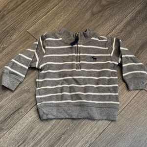 Carter's Gray and White Striped Sweater